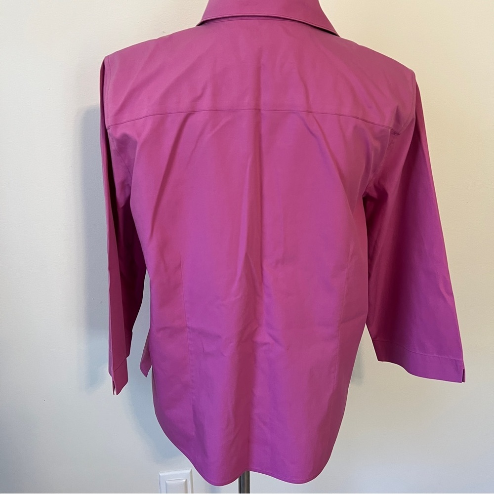 Orvis Fuchsia Button-Down Shirt women’s size 14 cotton - Picture 2 of 7